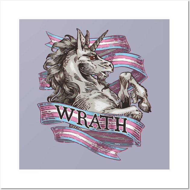 Wrath Unicorn – Transgender Pride Wall Art by Still Winter Craft